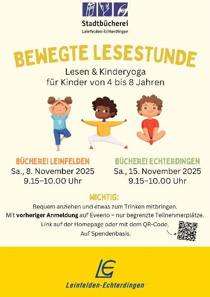 Plakat "Bewegte Lesestunde"