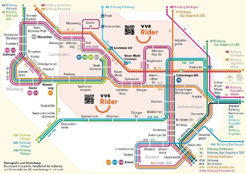 Liniennetzplan Liniennetzplan Leinfelden-Echterdingen