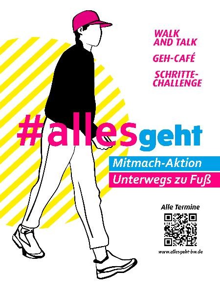 Plakat "#allesgeht" - Mitmachaktion Unterwegs zu Fuß