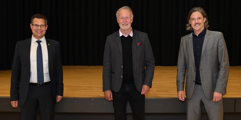 Oberbürgermeister Roland Klenk, Erster Bürgermeisterin Benjamin Dihm und Bürgermeister Dr. Carl-Gustav Kalbfell