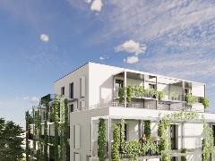 Planungsabbildung eines neuen Wohngebäudes