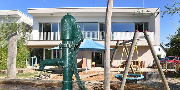 Kinderhaus Aicher-/Layhweg Außenaufnahme eines Kindergartens