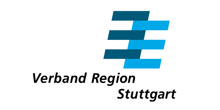 Blau-weiß-schwarzes Logo des Verbands Region Stuttgart