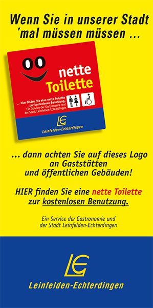 Flyer Nette Toilette Cover des Flyers Nette Toilette