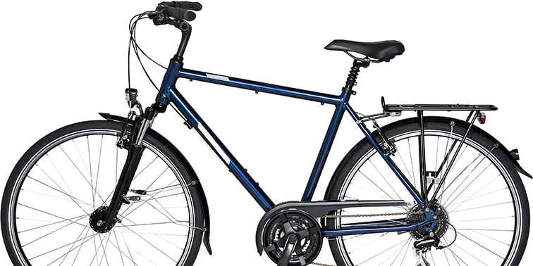 Fahrrad mit blauem Rahmen