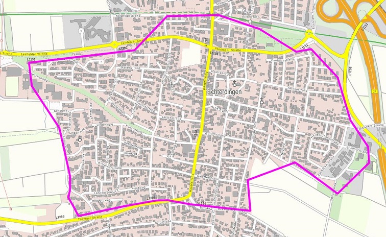 Stadtplan von Echterdigen