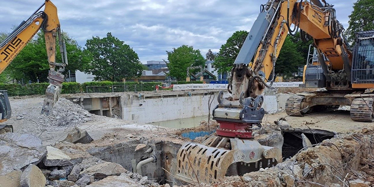 Gartenhallenbad Leinfelden Baustelle Neubau Gartenhallenbad in Leinfelden
