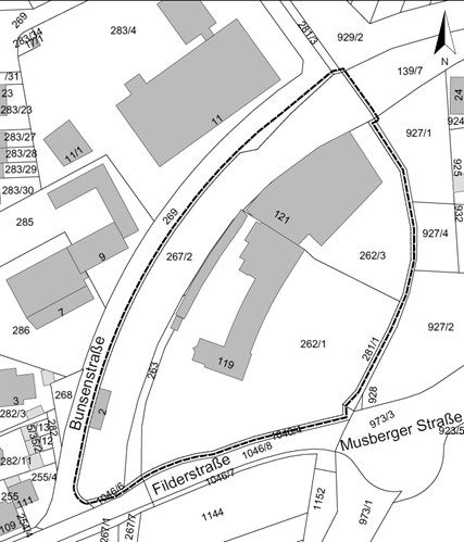 Bebauungsplanverfahren „Südlich der Bunsenstraße