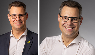 Zwei Portraitfotos von Bürgermeister Dr. Carl-Gustav Kalbfell