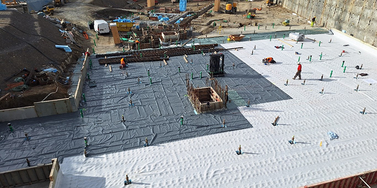 Baustelle Neubau Gartenhallenbad in Leinfelden