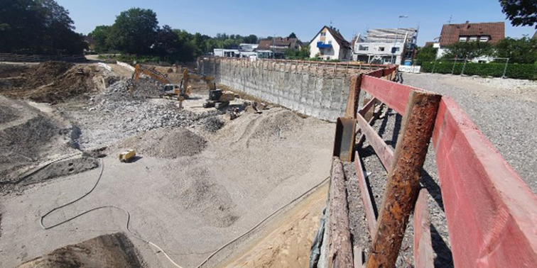 Gartenhallenbad Leinfelden Baustelle Neubau Gartenhallenbad in Leinfelden