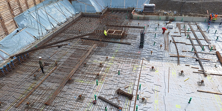 Baustelle Neubau Gartenhallenbad in Leinfelden