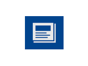 Icon Publikationen Grafisches Icon mit Zeitungssymbol