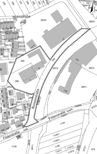 Bebauungsplanverfahren „Nördlich der Bunsenstraße“