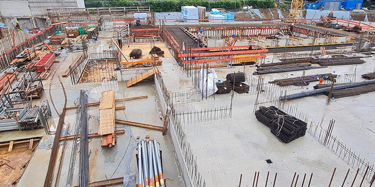 Gartenhallenbad Leinfelden Baustelle Neubau Gartenhallenbad in Leinfelden