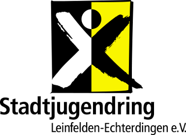 Gelb-rotes Logo des Stadtjugendrings Leinfelden-Echterdingen